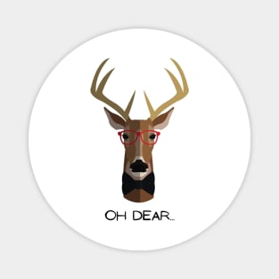 Oh Dear, cute deer in glasses Magnet